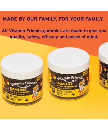 Vitamin Friends Immune Probiotic Vegan Gummies - Orange Flavor (60 Pectin Gummies) - Buy Online on GoSupps.com