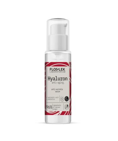 Floslek HYALURON Anti-Wrinkle Serum for face neck and d collet | Natural Cosmetics | Anti-aging effect | Hyaluronic acid and Prebiotics | 30 ml