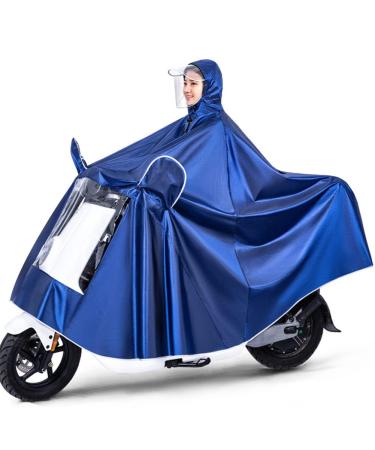 Mobility scooter cover Electric Car Raincoat Motorcycle Cover Adult Rain Poncho Mobility Scooter Cape (Red 5XL double)(Blue 4XL single) 4XL single Blue