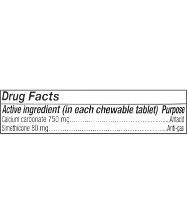 BASKETGOODS Equate Antacid and Anti Gas-Extra Strenght Tablets chewable Mixed Berry Flavor 54 Count (Pack of 1) Set by Basket Goods - Buy Online on GoSupps.com