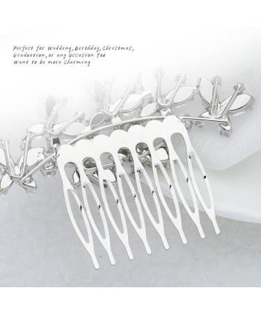 Crystal Bride Wedding Hair Comb - Silver Rhinestone Bridal Headpiece with Butterfly Detail - Pearl Hair Accessory for Women and Girls - Buy Online on GoSupps.com
