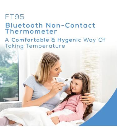 Beurer FT95 Bluetooth Non-Contact Thermometer - High Accuracy XL Display - 60 Memory Spaces - White - Buy Online on GoSupps.com