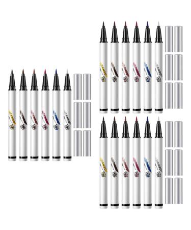 Didiseaon 18 pcs Rainbow White Dry for Long Pigmented Pencil Pen Eyeliner Liner Lasting S Neon Supplies Women