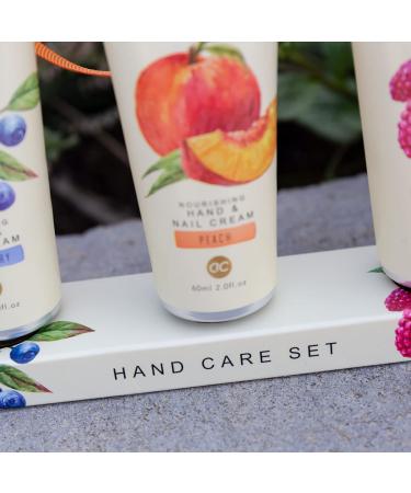 Accentra Handy Care Set - Essential Botanics Fruits Gift Box | 3x 60ml Hand & Nail Creams in Raspberry Peach & Blueberry - Perfect for Gifting - Buy Online on GoSupps.com