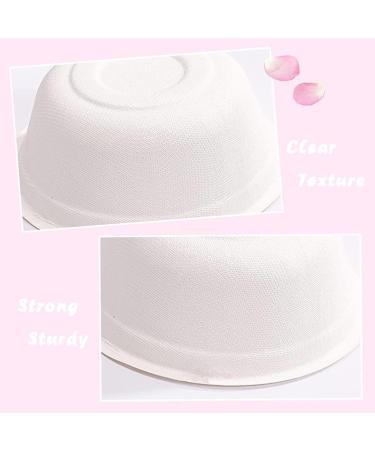 Fupeen 100 PCS Disposable Paper Bowls Biodgradble Bowl 12 OZ White Party Paper Bowls Natural Sugarcane Fibers Bowls - Buy Online on GoSupps.com