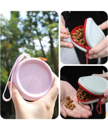 Sky Blue Silicone Dog Training Feed Bags - 2 Pieces | Portable Easy to Clean Dog Treat Accessories - Buy Online on GoSupps.com