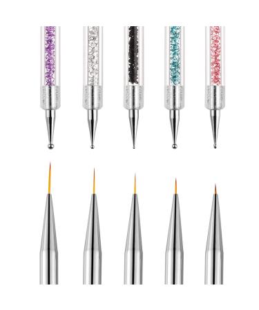 Mcduyant 5pc Nail Art Set: Polish Pens, Resin Palette, Holder, Mixing Palette, Brushes - Nail Design Kit - Buy Online on GoSupps.com