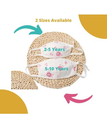 KaWaii Kids Face Cloth Masks for Children & Teens (2-5T) - 4-Layer Waterproof Cotton Pack of 6 + 6 PM2.5 Pads Fun Animal Designs - Buy Online on GoSupps.com