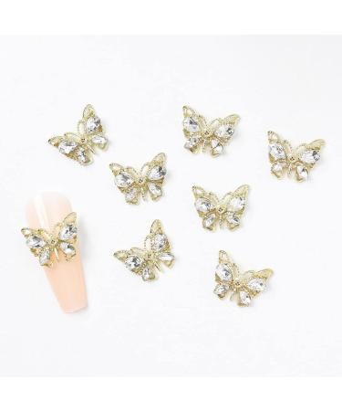VONNST Nail Decorations 10Pcs Alloy Butterfly Metal Butterfly 3D Gold Silver Charm Jewelry X588 - Buy Online on GoSupps.com