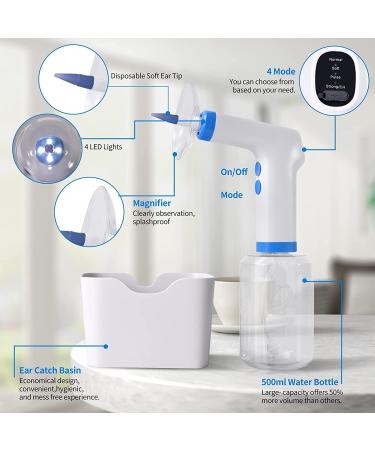 Rechargeable Electric Ear Wax Remover with 4 Pressure Levels and 5 Disposable Tips - Buy Online on GoSupps.com
