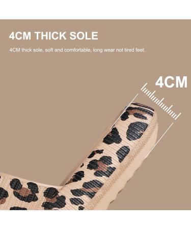 Heflashor Unisex Cloudyzz Schlappen Slippers | Soft EVA Flip-Flops for Men & Women | Khaki Leopard 40/41 EU - Buy Online on GoSupps.com