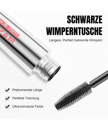ARCHIDATE Mascara waterproof in black 3D long dense and curved mascara sweatproof and smudgeproof quickly defines and conditions the eyelashes for sensitive eyes - Buy Online on GoSupps.com