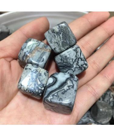 5pcs Pretty Natural Picasso Stone Cubic Crystal Polished Tumbled Stones Cube Collectible Minerals Specimen for Home Decor - Buy Online on GoSupps.com
