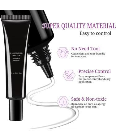  G n rique 3D Nail Gel Clear Molding Glue 15ml | Long-Lasting UV Gels for Nail Decoration Clear Powder Sculpting Gel No Wipe Required for Women and Girls - Buy Online on GoSupps.com