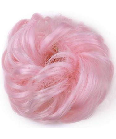 Thick Hair Donut Scrunchie in Pink - Updo Hairpiece for Wavy Curly Messy Hair - Buy Online on GoSupps.com