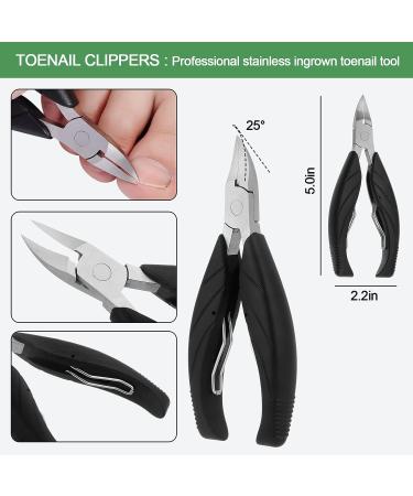 Ingrown Toenail Treatment Kit | Toe Nail Correction Tool Set with Tweezers and Nail File Lifter | Pedicure Tool for Ingrown Toenails - Buy Online on GoSupps.com