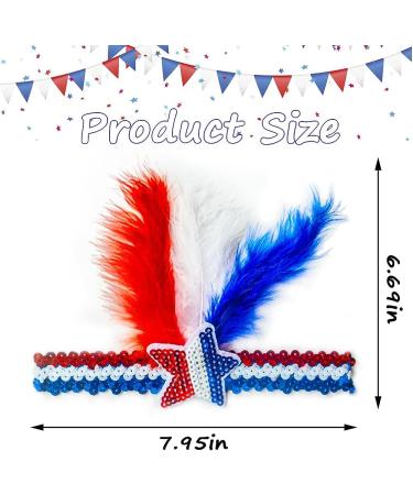 Patriotic Sequins Star Headbands - 2pcs Memorial Day & Independence Day Hair Accessories - Buy Online on GoSupps.com