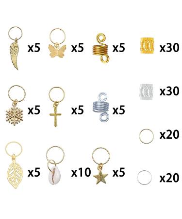 Dreadlock Jewelry Set for Women 150 PCS Butterfly Braid Clips, Beads, Charms, and Hair Rings - Loc Accessories for Braiding and Decoration - Buy Online on GoSupps.com