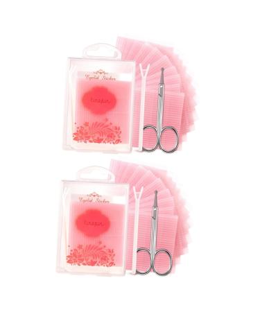 FRCOLOR 2 Sets Double Eyelid Sticker Double Eyelid Tape Double Sides Tape Clear Transparent Eyelid Tapes Droopy Eyelid Tape Double Side Tape Clear Tape Transparent Tape Slim Pull Wire