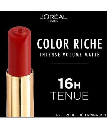 L Or al Paris - 3 Lipsticks Set - Matte and plumping - Color Riche - Shades: Nude Independant (640) Rouge Determination (346) Rose Activist (188) - Buy Online on GoSupps.com