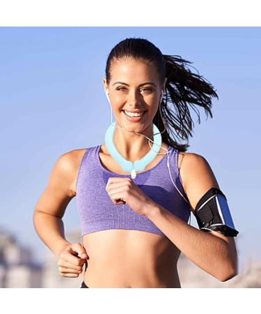 Buy Tebinzi Personal Cooler Neck Wrap | Portable Cooling Hose for Men & Women | Reusable & Free-Handed | Ideal for Outdoor Sports - Sky Blue - Buy Online on GoSupps.com