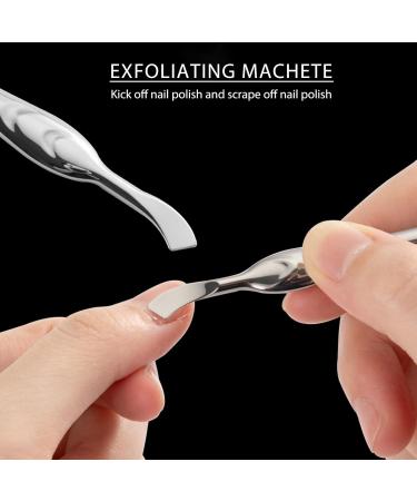 2 In 1 Cuticle Cutter Stainless Steel Cuticle Pusher Double Ended Nails Pusher Practical Cuticle Remover For Manicures - Buy Online on GoSupps.com