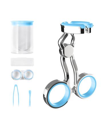 bephible Contact Lens Insertion Tool Nail-friendly Tools Aid Set Silicone Center Axis Control Comfortable Handle Hygienic Convenient Blue