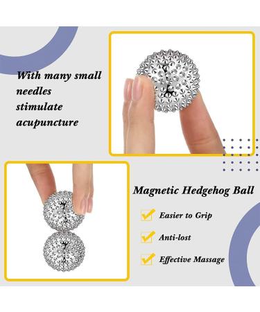 Hedgehog Massage Ball Set - 2PCs 47mm Magnetic Acupressure Balls for Trigger Point & Foot Massage | International Shipping - Buy Online on GoSupps.com