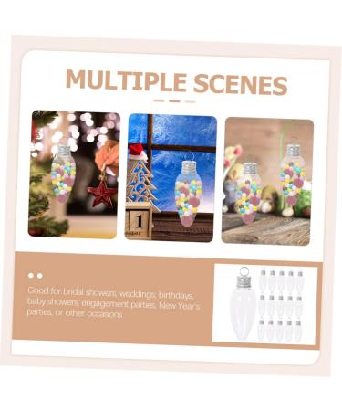 PRETYZOOM 24pcs Small Light Bulb Candy Bottle Ornament Plastic Containers Candy Packaging Bottle Party Bottle - Buy Online on GoSupps.com