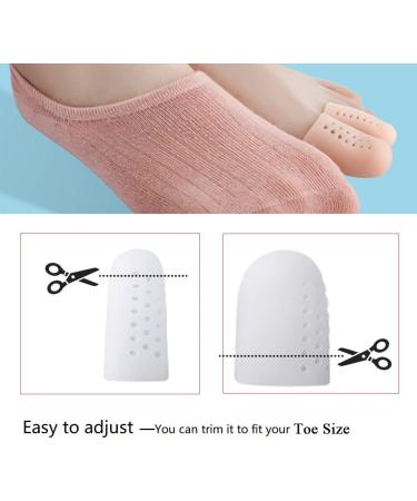 Breathable Silicone Big Toe Protectors | 12 Pcs | Pain Relief from Corns, Blisters, Ingrown Toenails | Women and Men | White Gel Toe Caps | Light Beige - Buy Online on GoSupps.com