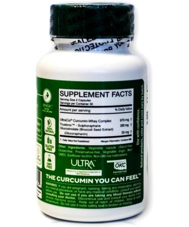 Detoxification Supplement - Broccoli Seed Extract & Curcumin | Liver Support Antioxidant | 60 Veg Capsules - Buy Online on GoSupps.com