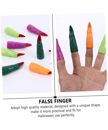 FRCOLOR 50 Pcs Fake Finger Cot Halloween Witch Fingers False Nail Claw Vampire Cosplay Halloween Witch Finger Cover Halloween Zombie Fingers Ghost Fake Finger Make up Gift Plastic - Buy Online on GoSupps.com