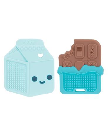 Nuby All Silicone Teether - 3+ Months - Milk Carton/Chocolate Bar