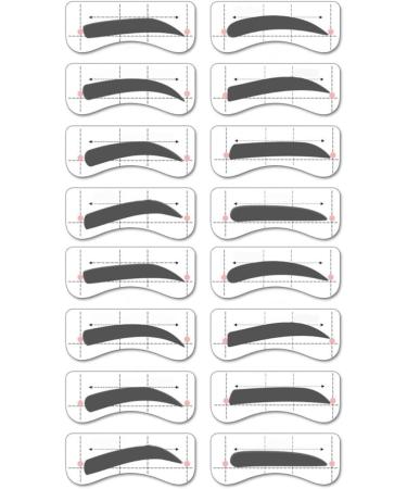 POPETPOP 64 Pairs 8 Eyebrow Stamp Eyebrow Tracer Molds Eyebrow Template Suite Eyebrow Marks Eyebrow Lines 1 count (Pack of 1) As Shownx2pcs - Buy Online on GoSupps.com