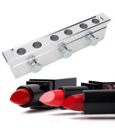 Lipstick form for the production of a lipstick kit 12.1 mm 6 holes aluminum alloy with double usage DIY lipstick shape cosmetic lip balm snap type (#2)