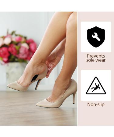 4 Pcs Non Slip Shoe Pads | Silicone Sole Protectors for High Heels | Anti-Slip Shoe Grips | Self-Adhesive & Clear Shoe Gummies for Women - Buy Online on GoSupps.com