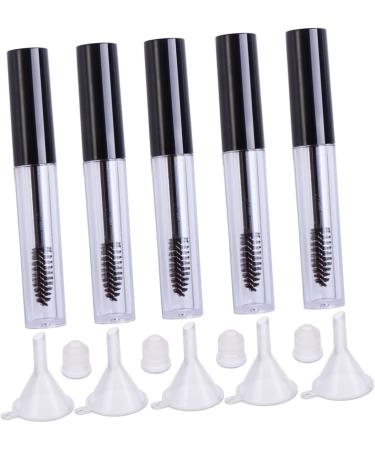FOMIYES 10 Pcs Eyelash Brush Tube Black Lid Large Empty Tube Eyelash Serum Bottle Empty Eyelashes Bottle - Buy Online on GoSupps.com