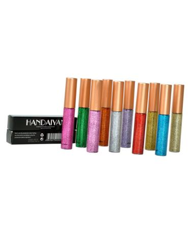 WOONEKY 10pcs Glitter Eye Shadow Liquid Eyeliner Eyeshadow Shinny Eyeliner Glitter Eyeliner