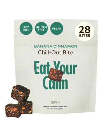 GEM Calm Bite | Supports Calm Mind & Clarity | Magnesium L-Threonate, Golden Chlorella, Lemon Balm | Holistic Non-Habit Forming | Gluten Free, Soy Free, Banana Cinnamon (28 Count) 28 Count (Pack of 1)
