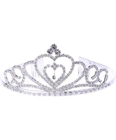 Bride Wedding Rhinestones Hair Side Comb Crystal Hair Pieces Girls Women Daily Hair Accessories Heart Crystal Headpiece - Buy Online on GoSupps.com