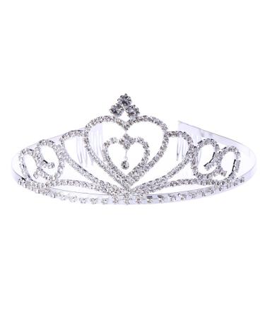 Bride Wedding Rhinestones Hair Side Comb Crystal Hair Pieces Girls Women Daily Hair Accessories Heart Crystal Headpiece