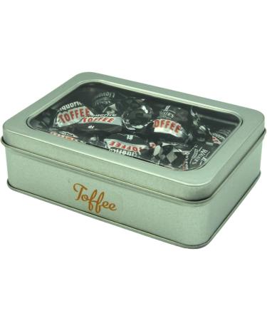 Walkers Liquorice Toffee Sweets 200g Bundle with TinTastic Silver Refillable Window Lid Tin Individually Wrapped and Gluten-Free Creamy Treat for Home Desk or Travel - Buy Online on GoSupps.com