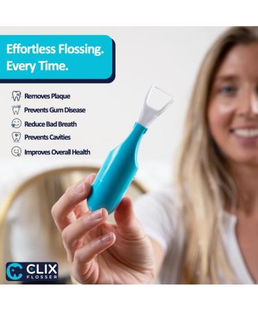 Automatic Dental Flosser - Reusable Refillable Pre-Loaded | Easy Plaque Removal & Fresh Breath | Travel Cover Included - Buy Online on GoSupps.com