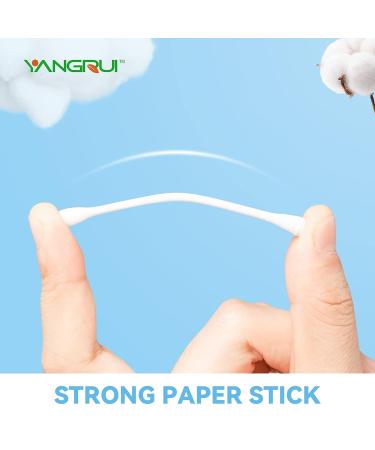 YANGRUI Cotton Swab 510 Count Paper Stick BPA Free Eco-friendly Cotton Buds - Pack of 1 - Buy Online on GoSupps.com