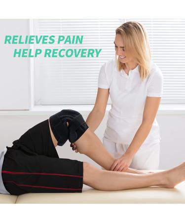 ABYON Plus Size Knee Brace with Side Stabilizers & Gel Pads - Adjustable Support for Men and Women, Running, Meniscus Tear, Arthritis - 4XL/5XL Black - Buy Online on GoSupps.com