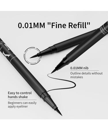 Waterproof Super Liner Semi Liquid Eyeliner Permanent Pencil Precise Line Black No Transfer Long Lasting - Matte - Easy Application - Intense Color Inside and Outside of the Eye - Buy Online on GoSupps.com
