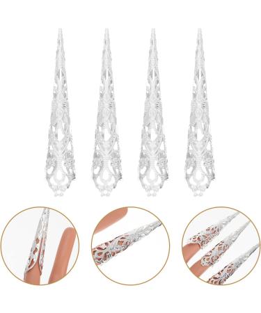 Shop SOLUSTRE 8Pcs Finger Lace Law Outfit for Women - Stylish Silver Costume & Accessories - Buy Online on GoSupps.com