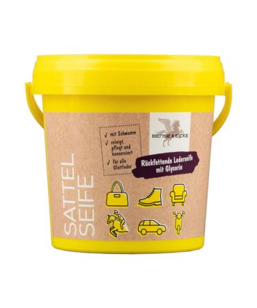 B&E saddle soap with sponge 1000 ml cleansing maintains preserved |Leather soap leather cleaning | Saddle soap |Savon Pour Selle Avec Epong - Buy Online on GoSupps.com