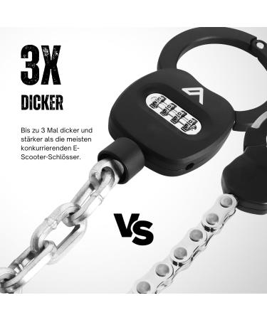 Secure Your E Scooter with Castle Anti-Theft Set | 3x Thicker Chain & GPS Warning Sticker - Buy Online on GoSupps.com
