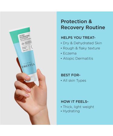 Essentia Ultra Hydrating Ceramide Moisturizer - Hyaluronic Acid & Provitamin B5 for Deep Hydration & Skin Repair | 100g - Ships Worldwide - Buy Online on GoSupps.com